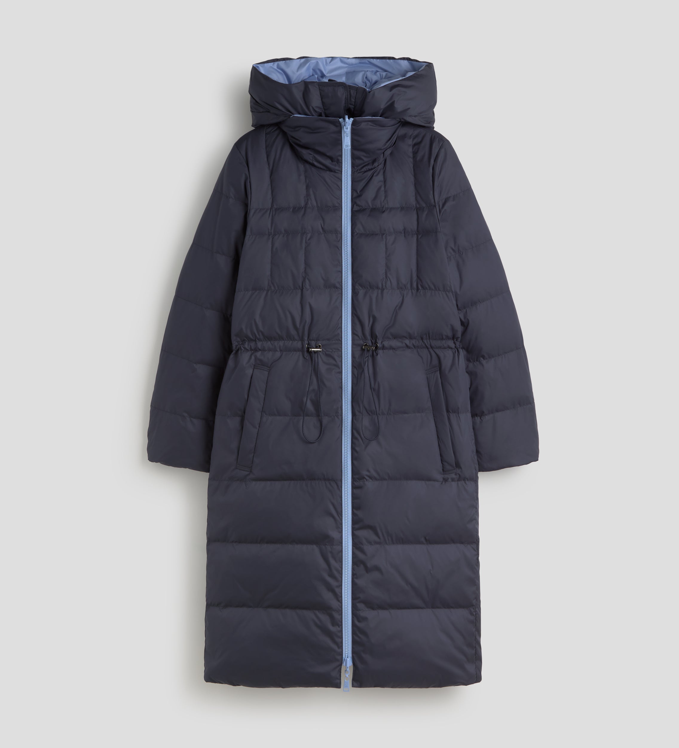 Long reversible down jacket