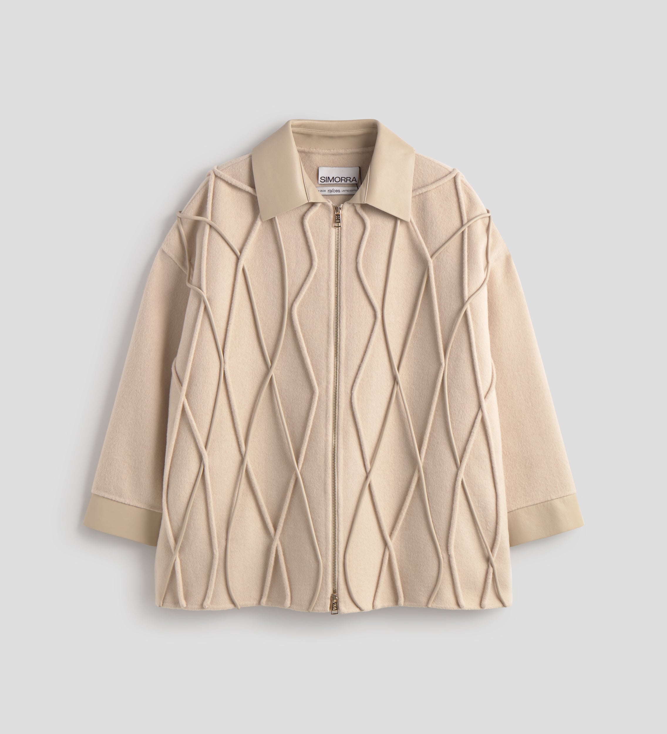 Chaquetón lana bimateria