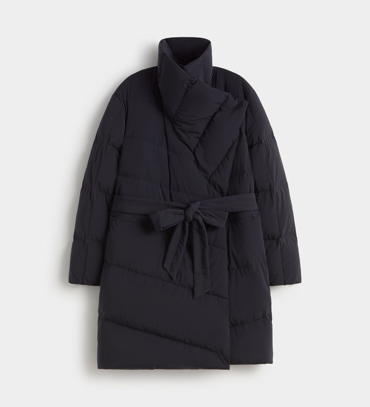 Parka acolchada asimétrica
