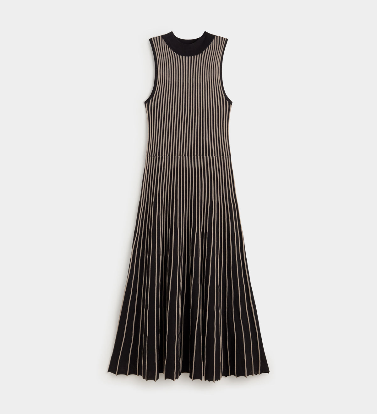 Vestido punto bicolor