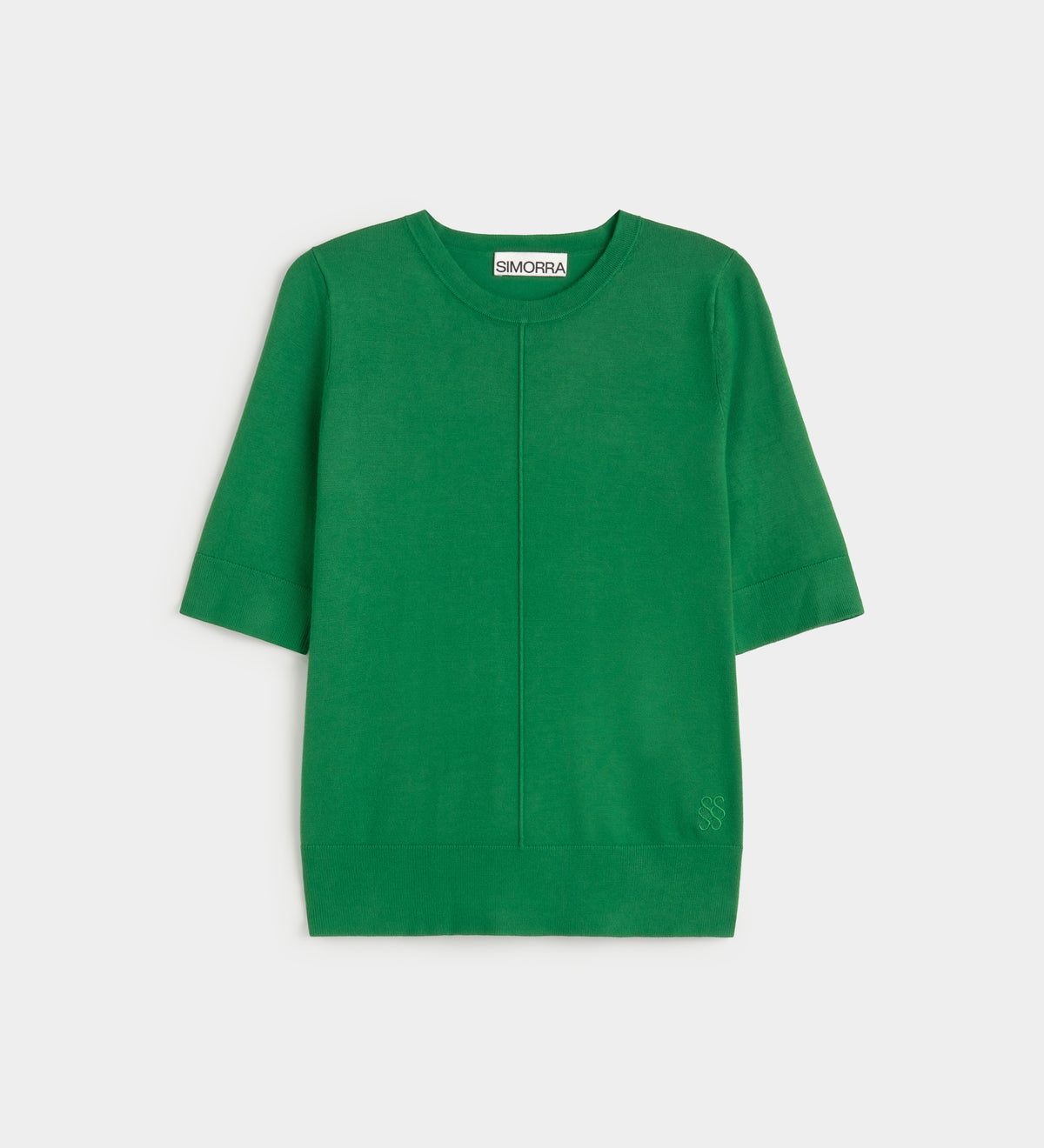 Short-sleeve knit sweater