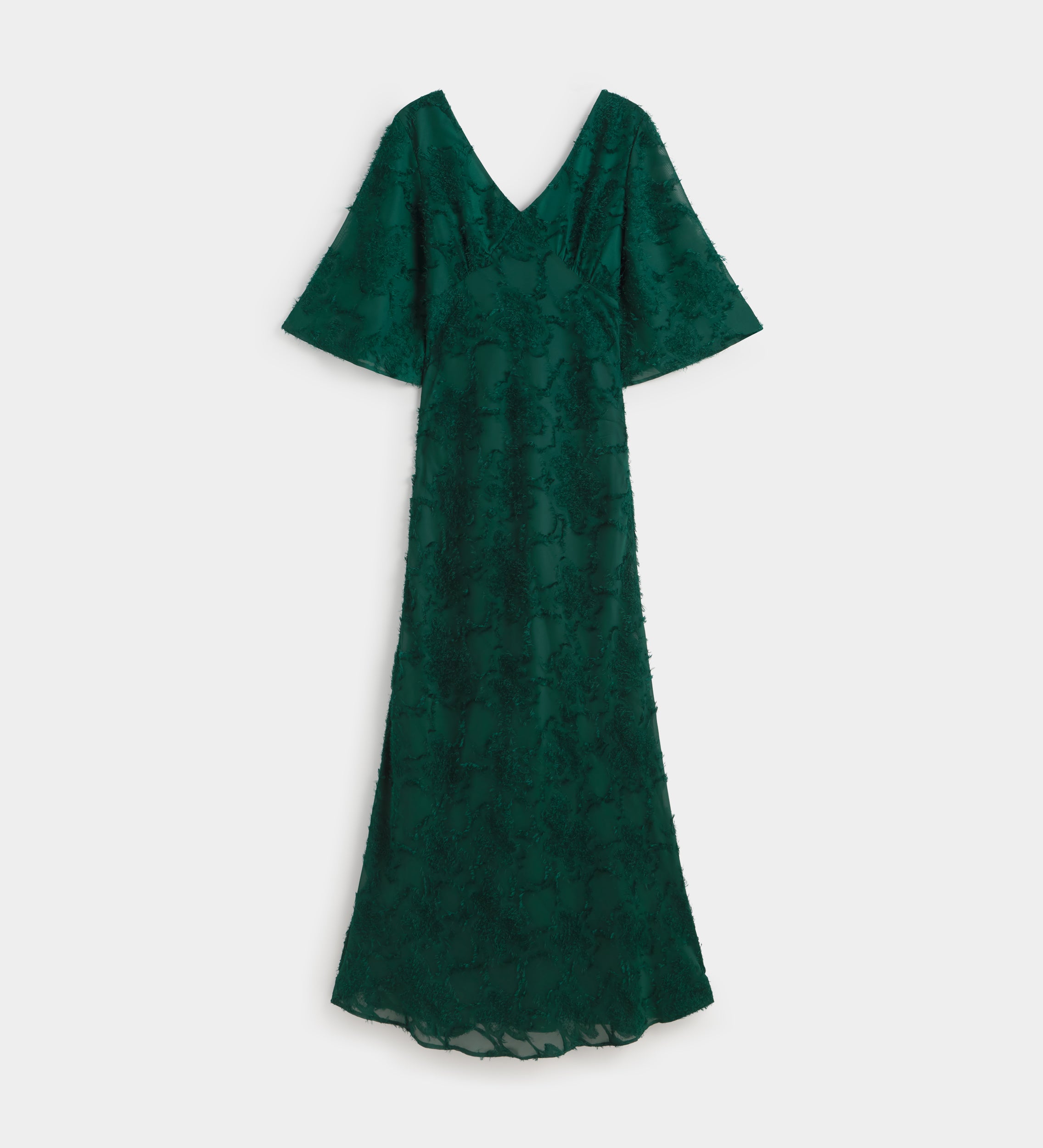 Long fancy-fabric dress