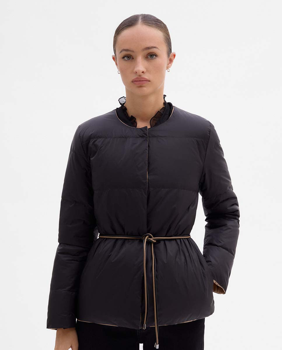 Plumífero reversible cinturón