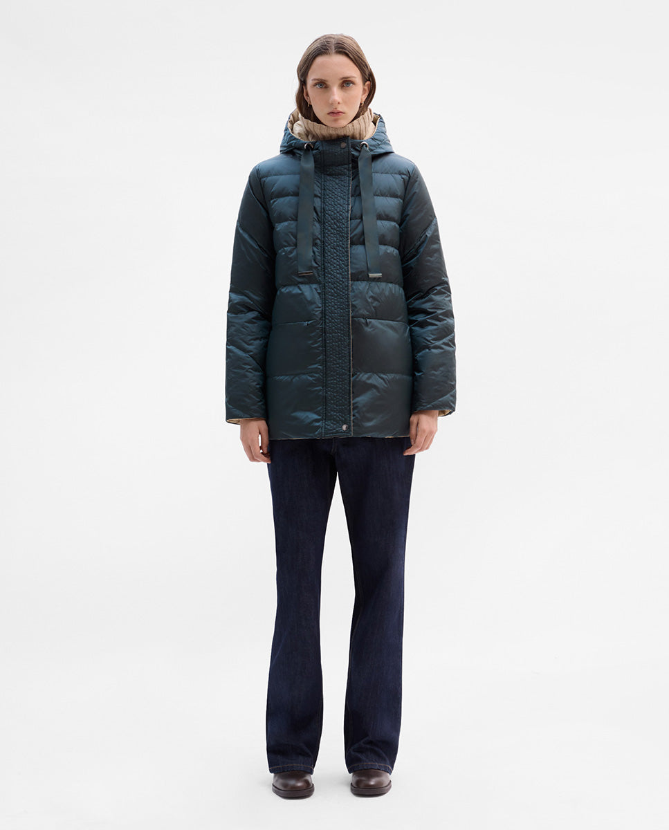 Plumífero corto reversible