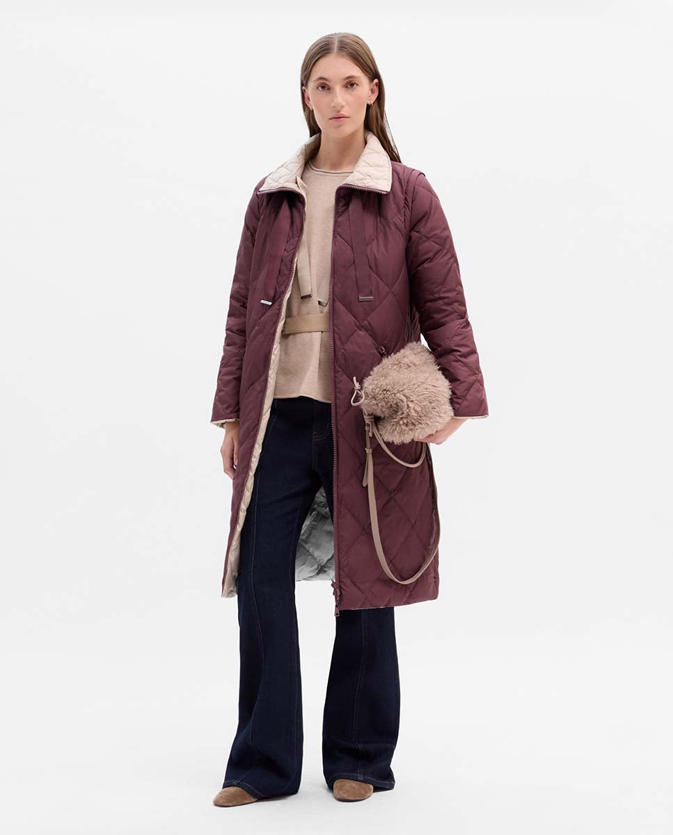 Plumífero largo reversible