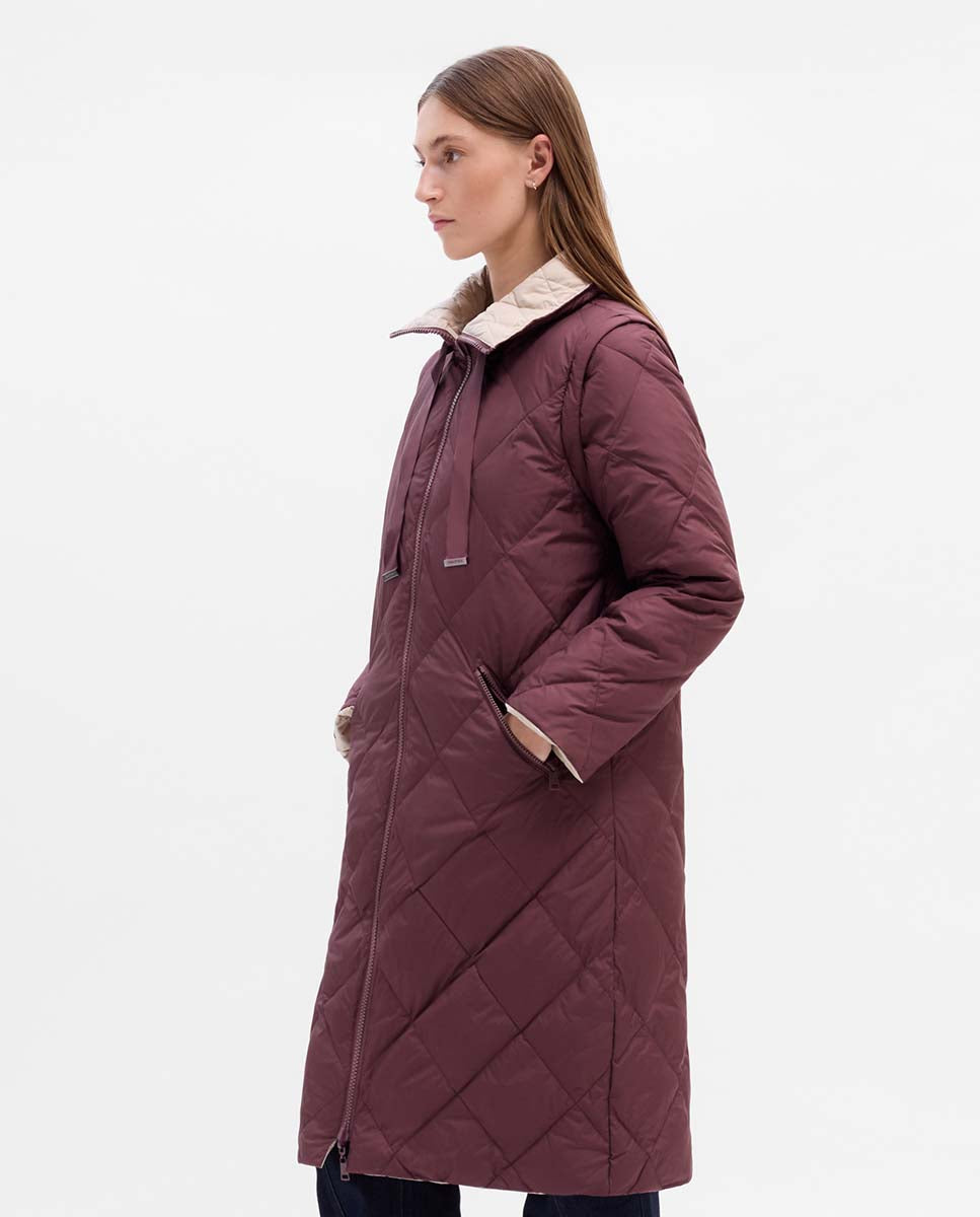 Plumífero largo reversible