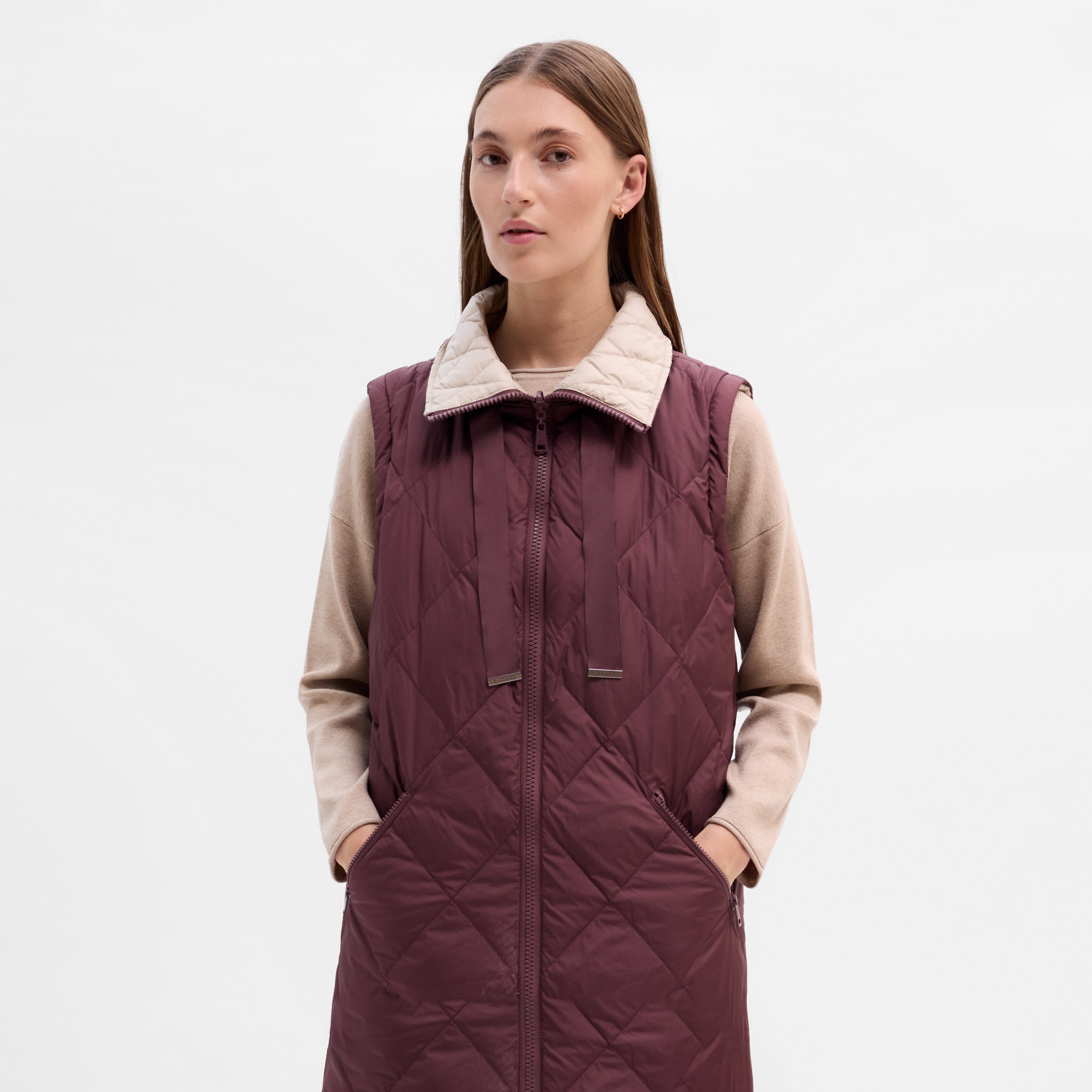 Plumífero largo reversible