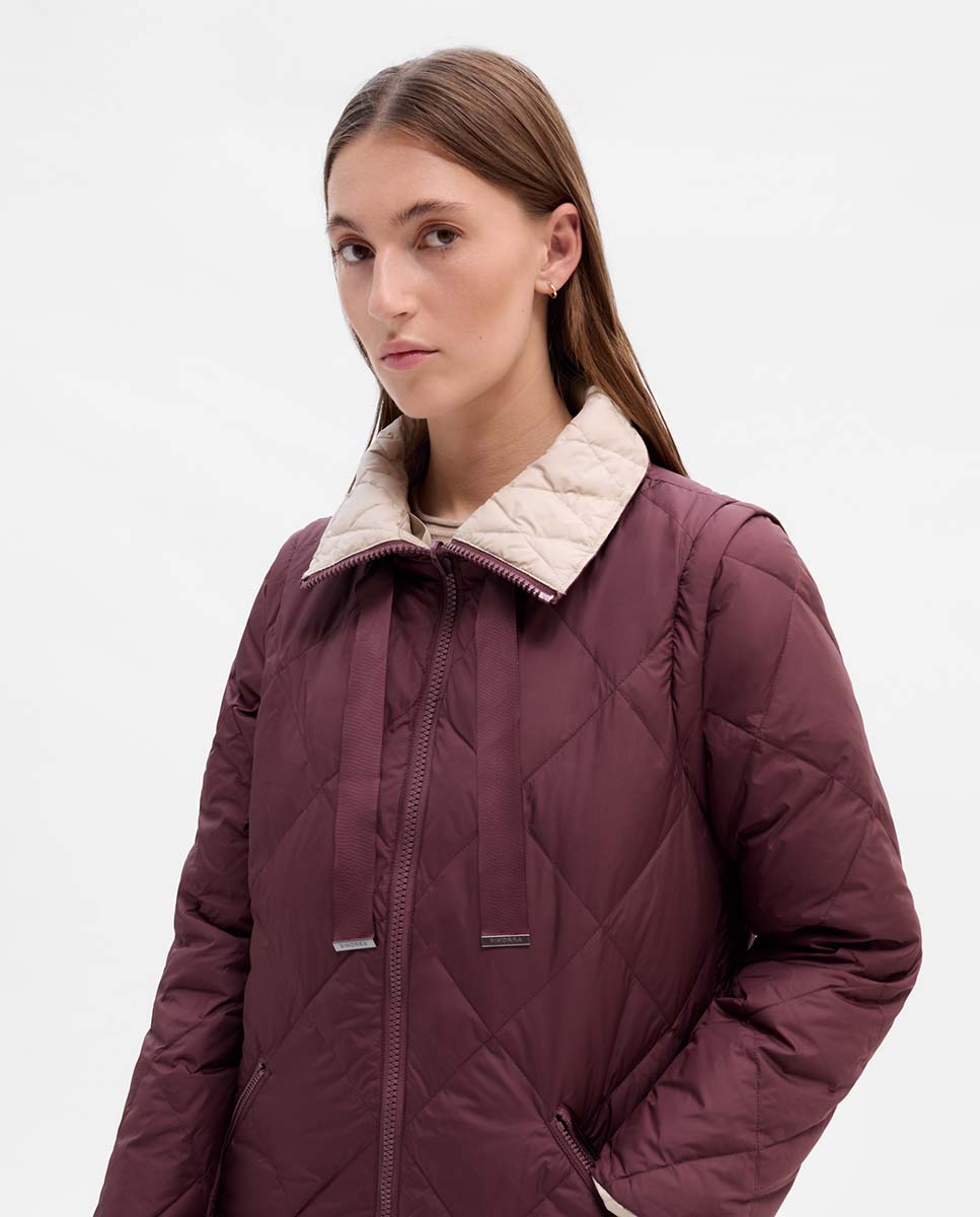 Plumífero largo reversible