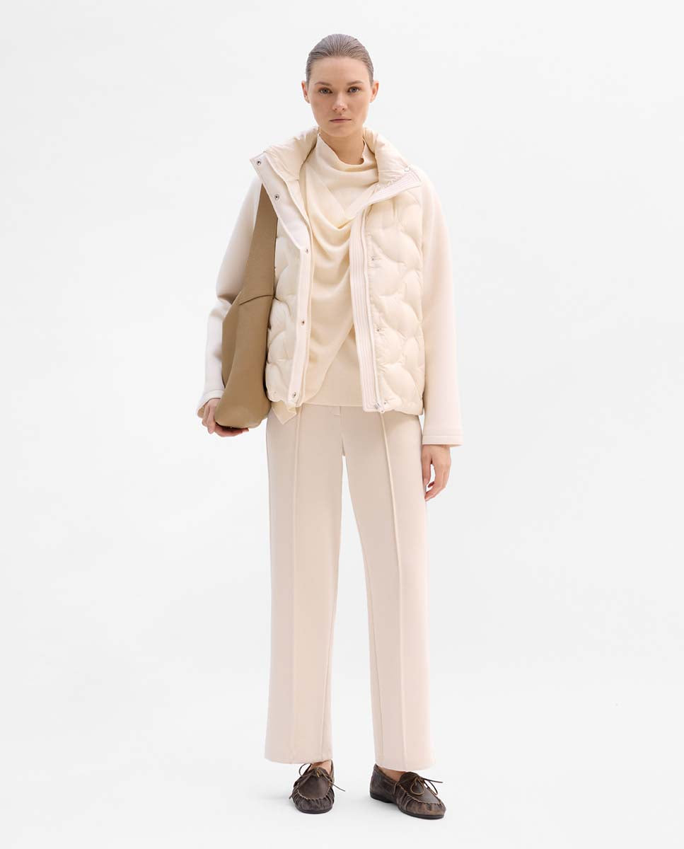 Plumífero corto combinado