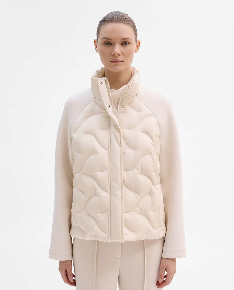 Plumífero corto combinado