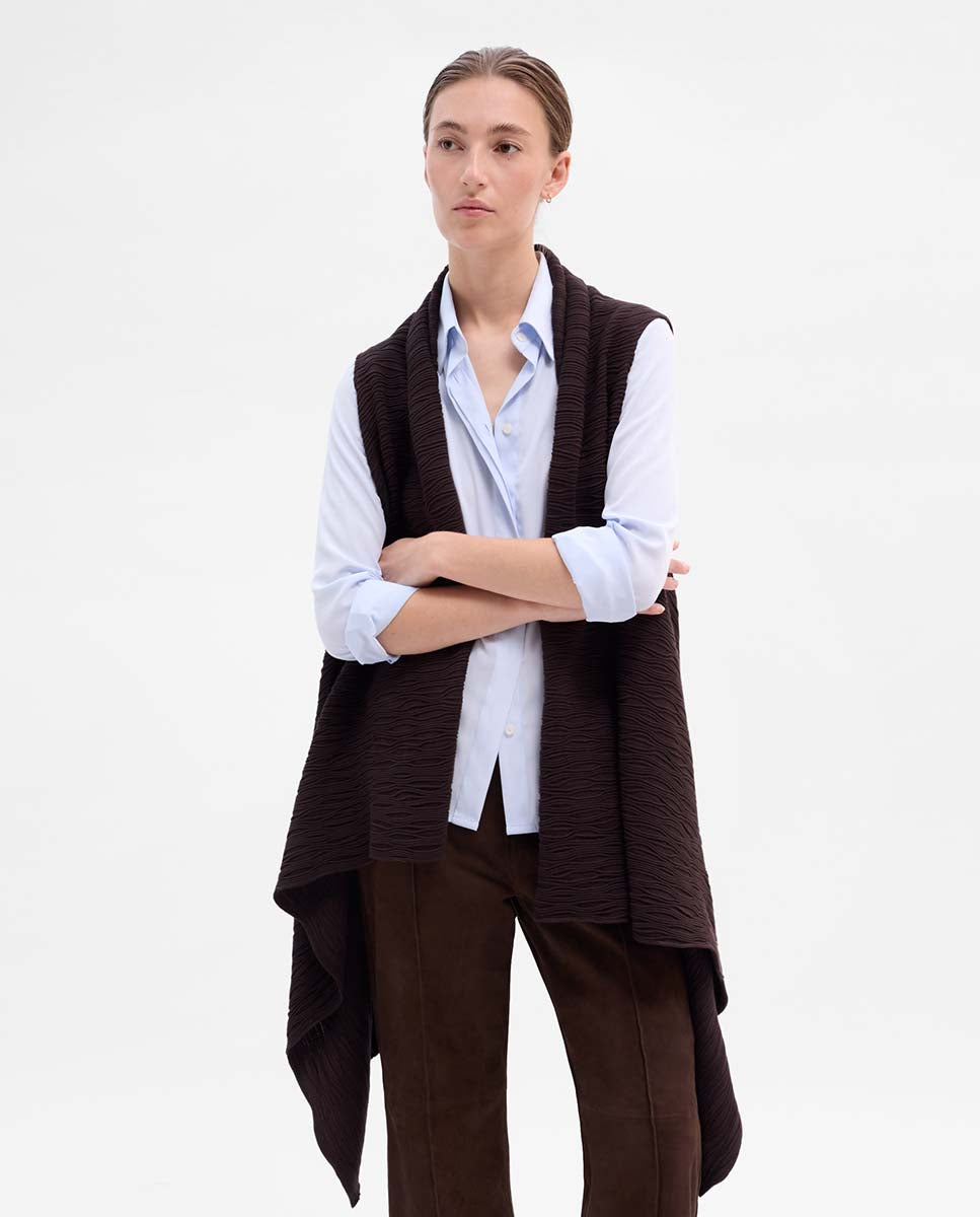 Chaleco largo textura