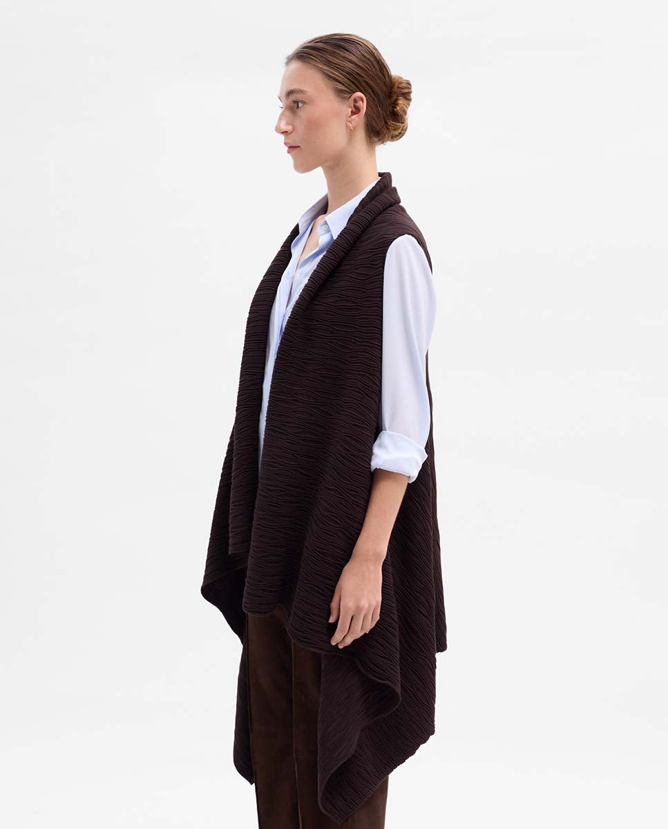 Chaleco largo textura