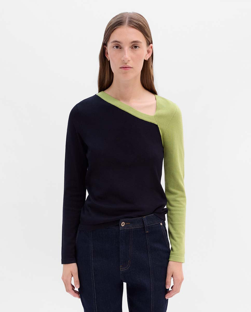 Jersey escote asimétrico