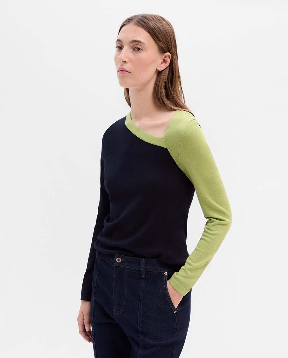 Jersey escote asimétrico