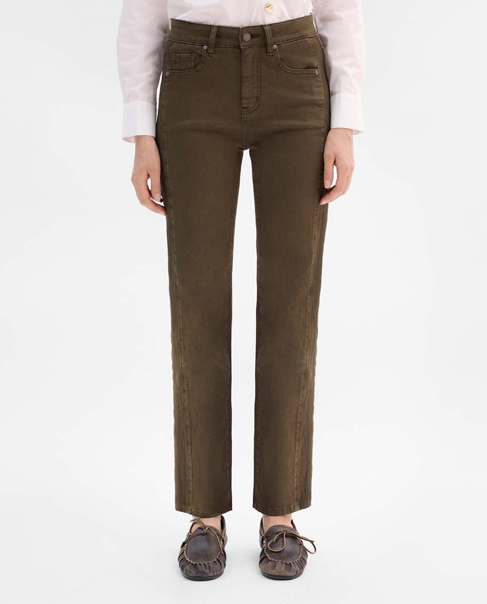 Slim-fit pants embroidery