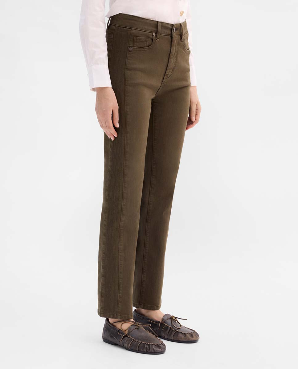 Slim-fit pants embroidery