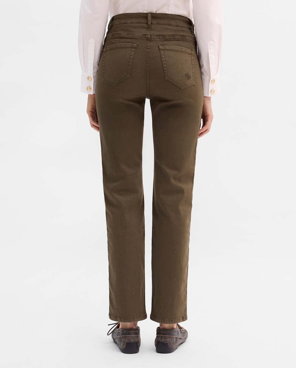 Slim-fit pants embroidery
