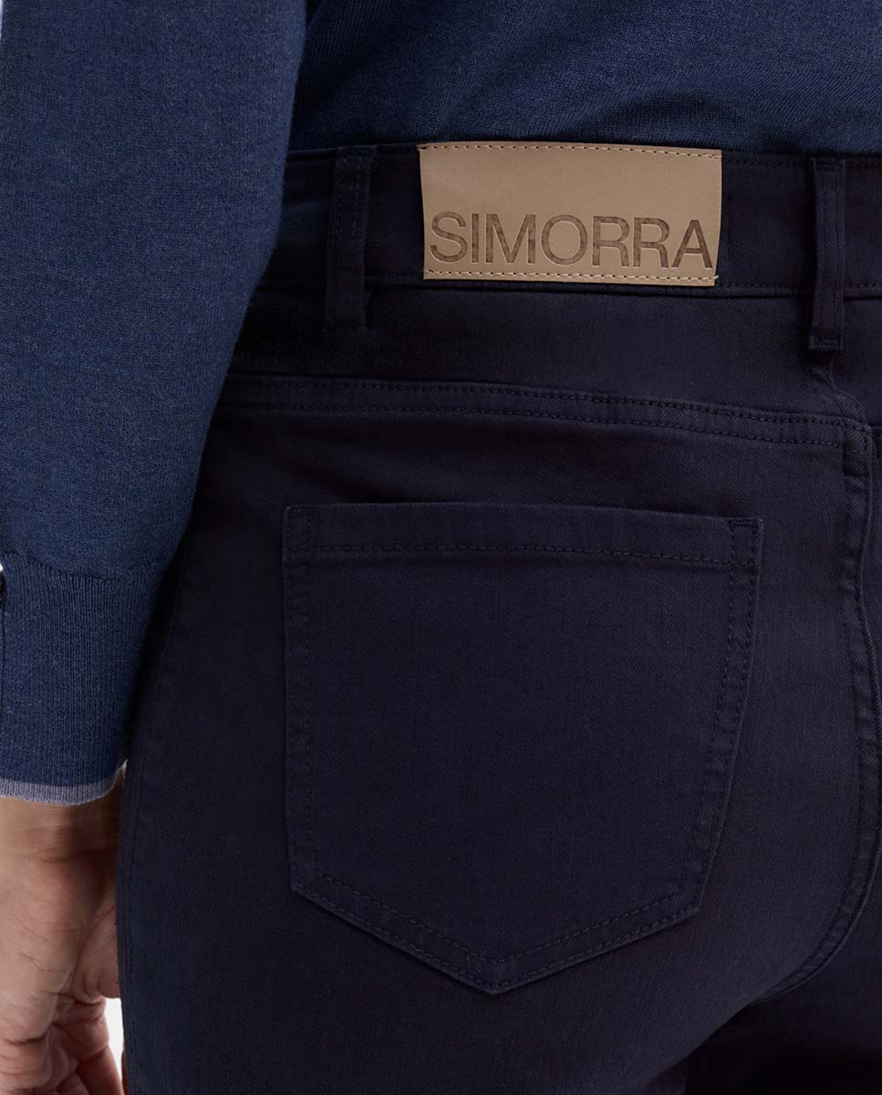 Slim-fit pants embroidery