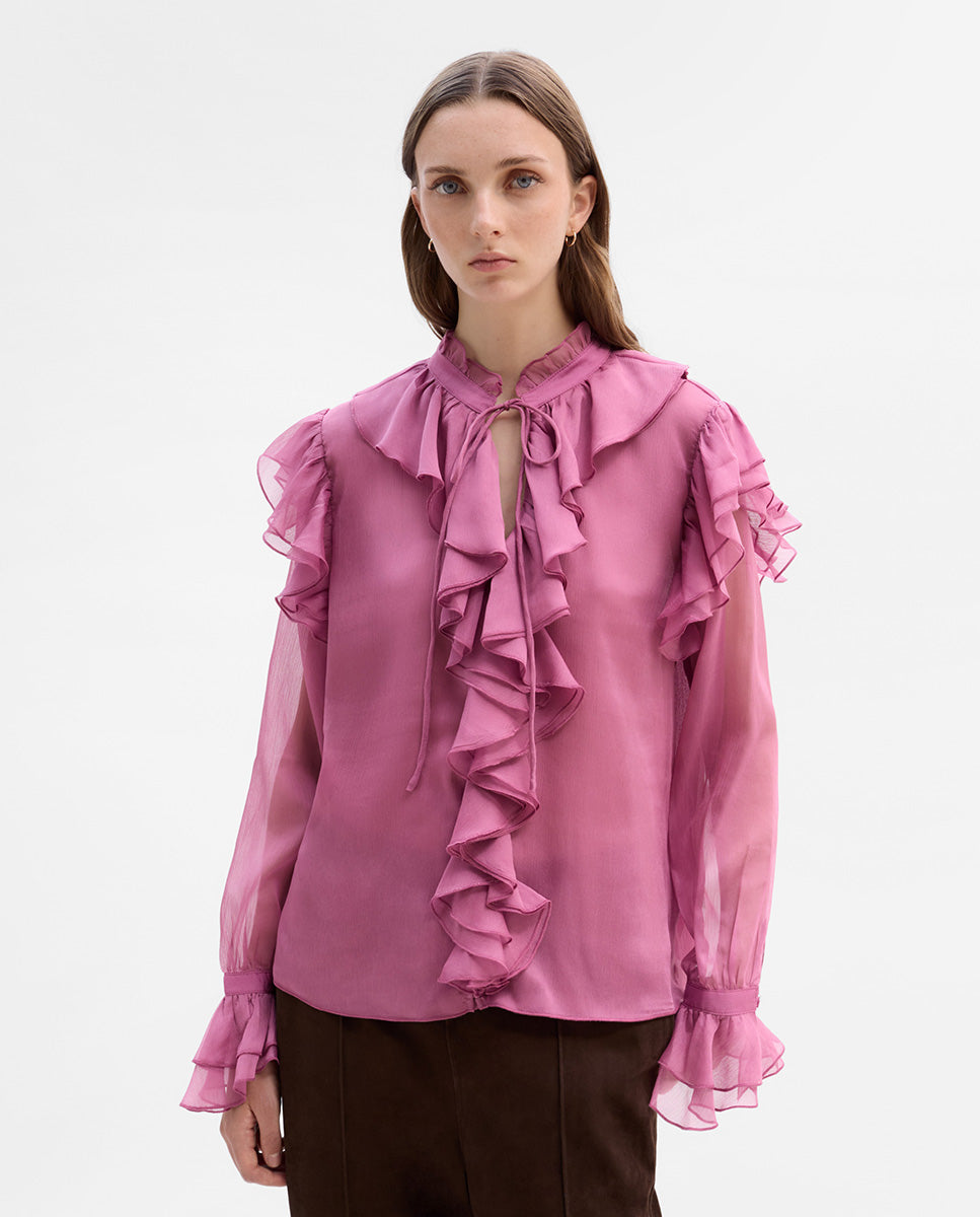 Blusa vaporosa volantes