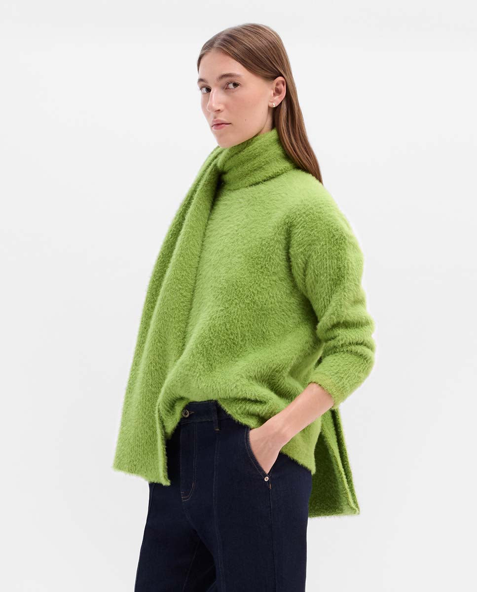 Jersey bufanda efecto pelo