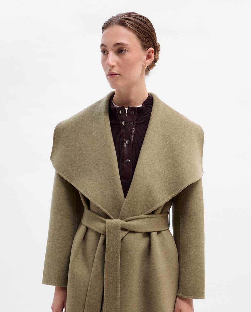 Abrigo largo doble faz