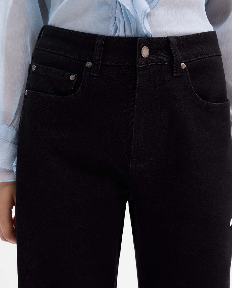 Straight cotton twill pants
