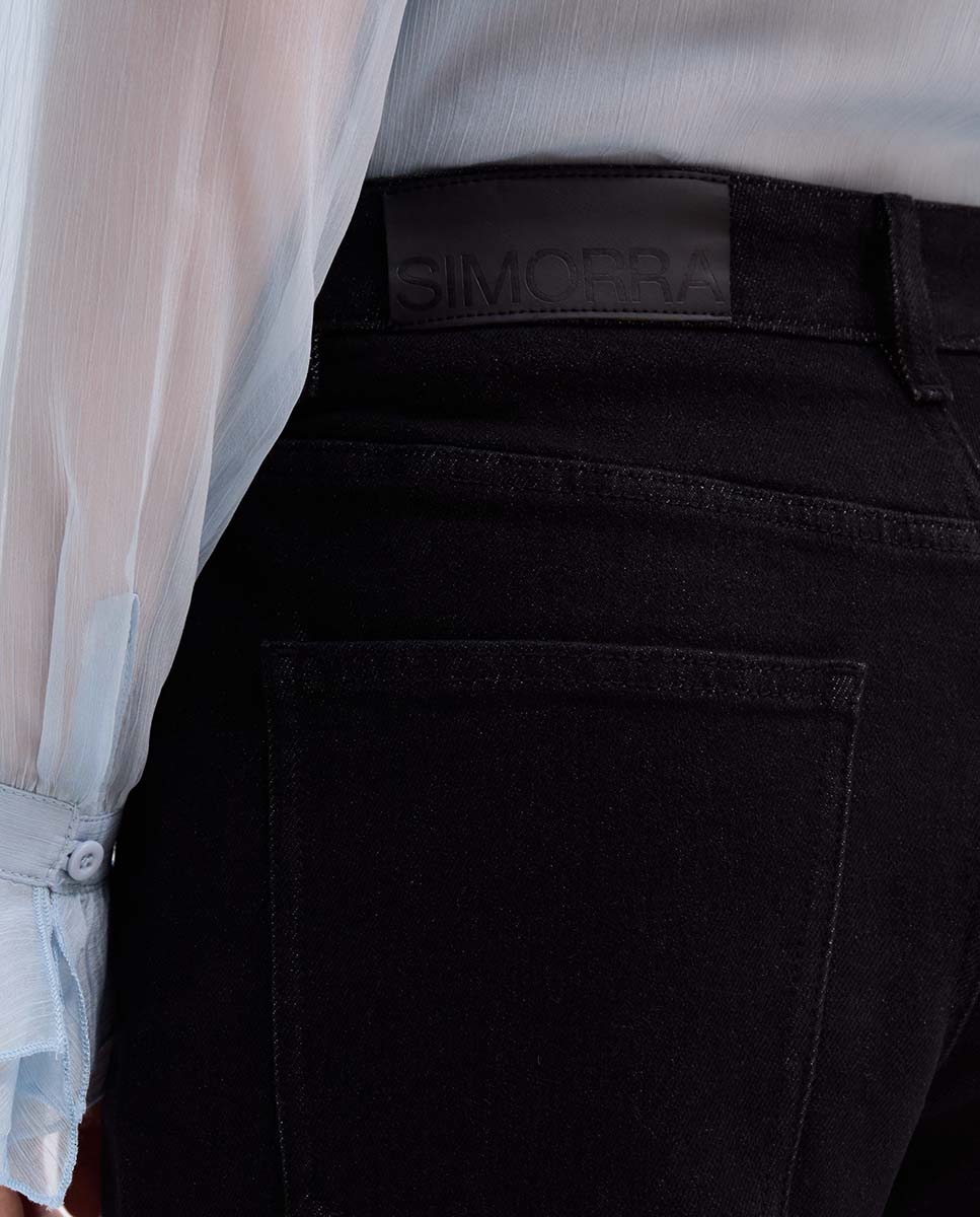 Straight cotton twill pants