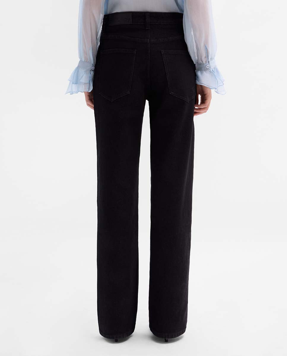 Straight cotton twill pants