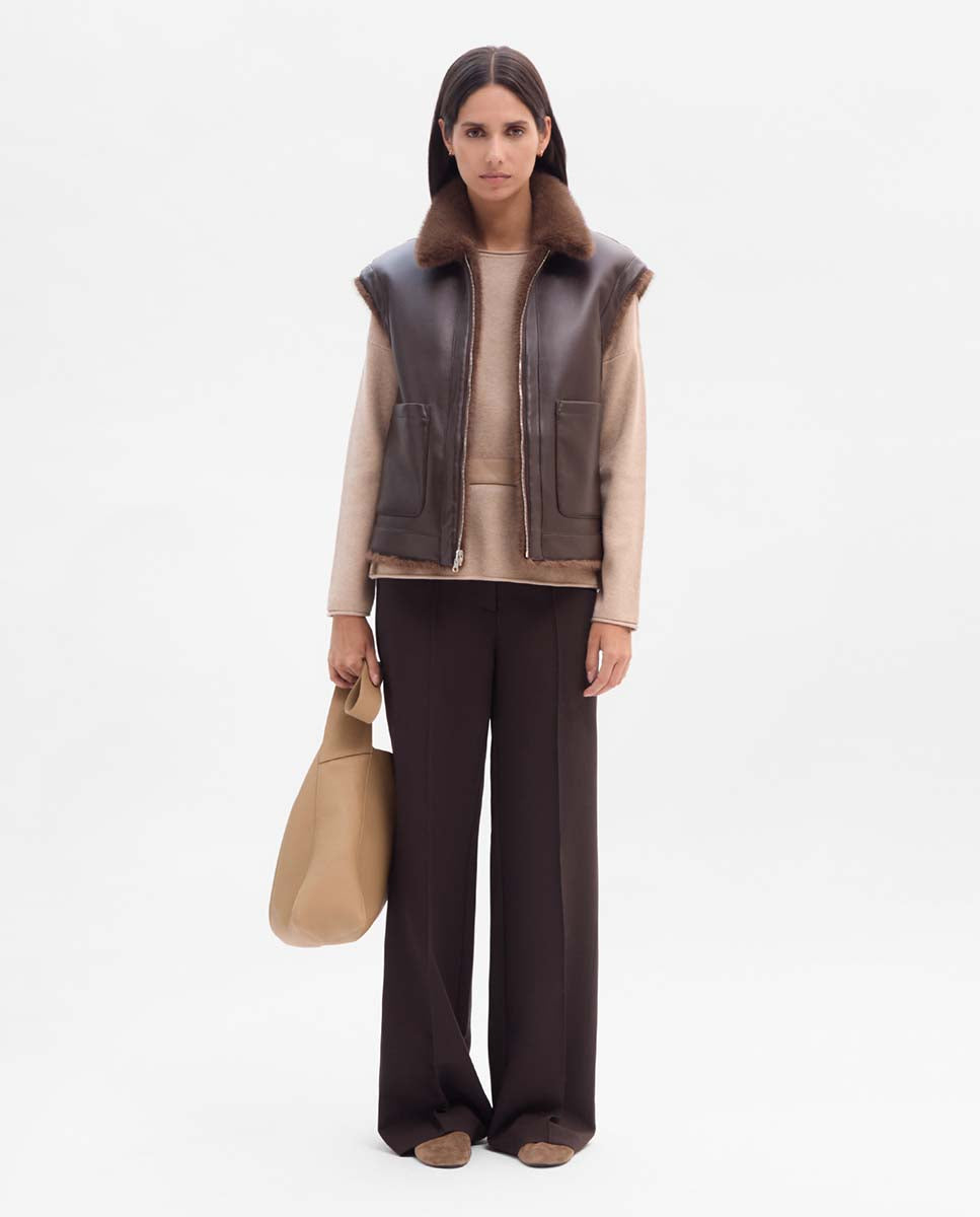 Chaleco corto reversible