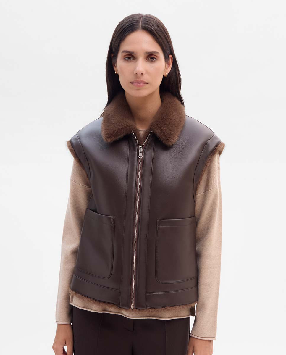 Chaleco corto reversible