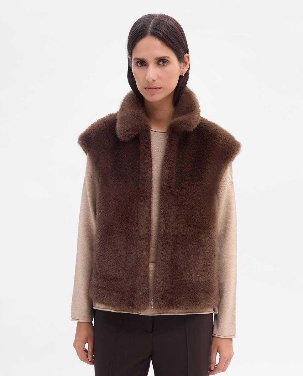 Chaleco corto reversible