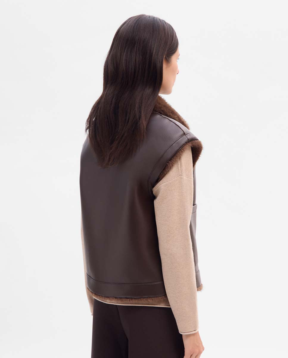 Chaleco corto reversible