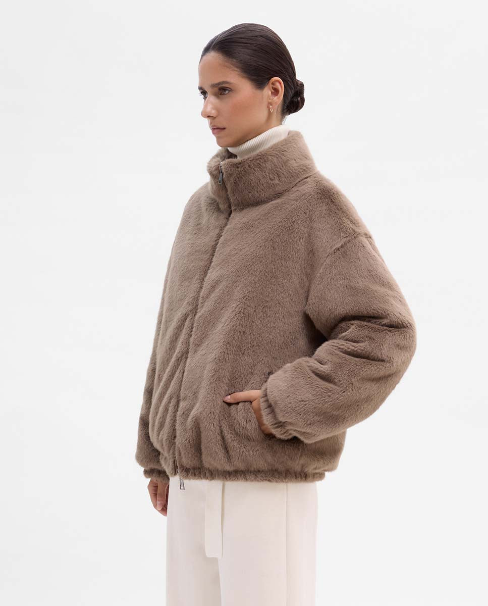 Plumífero efecto pelo reversible