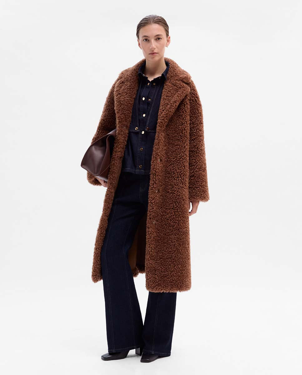 Abrigo largo borreguillo