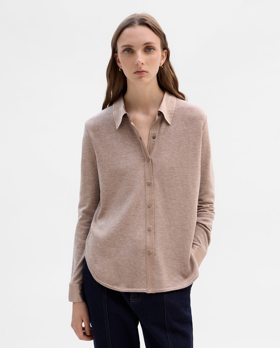 Camisa punto combinada