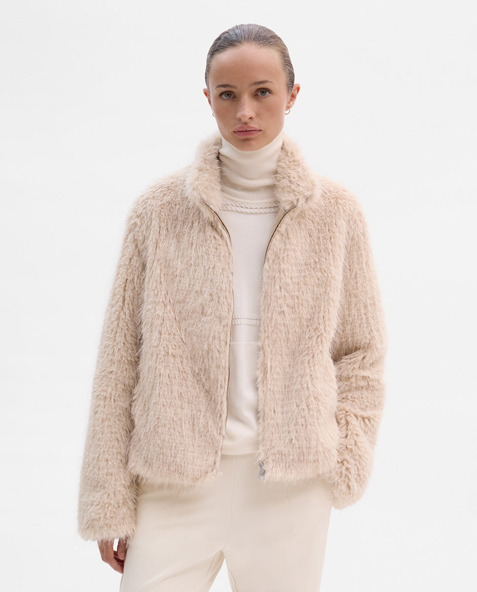 Chaqueta corta de pelo