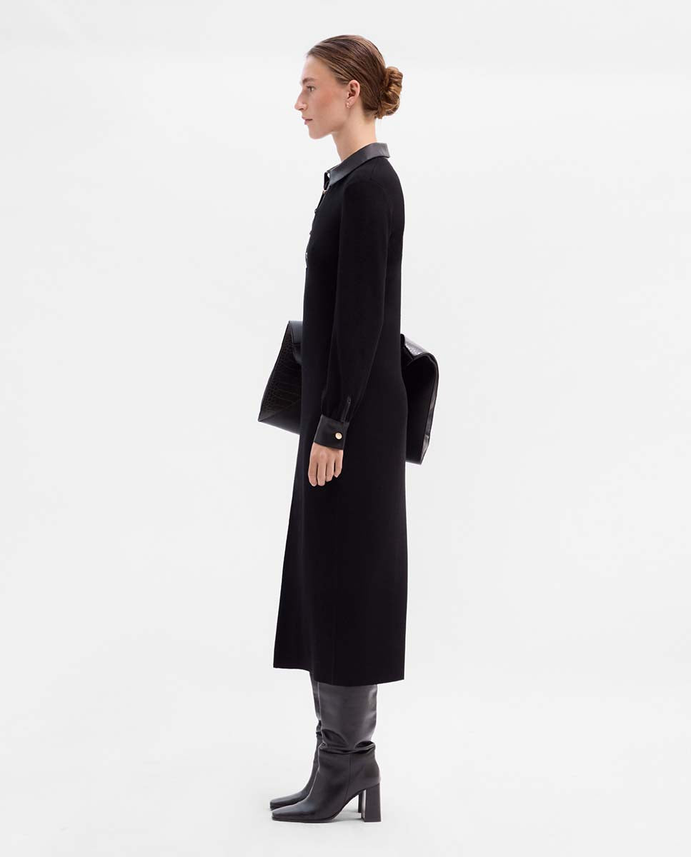 Vestido punto combinado