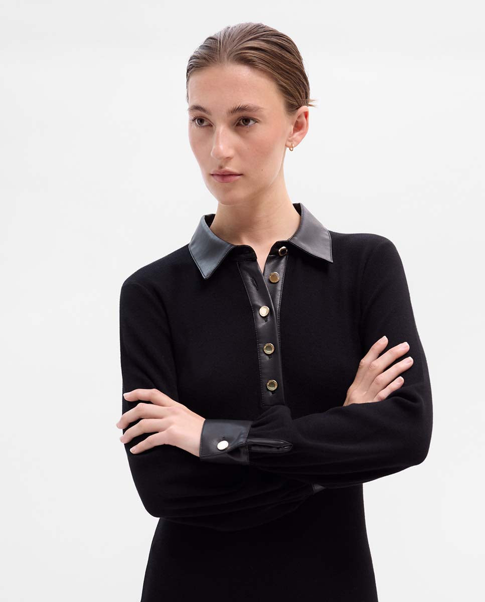 Vestido punto combinado