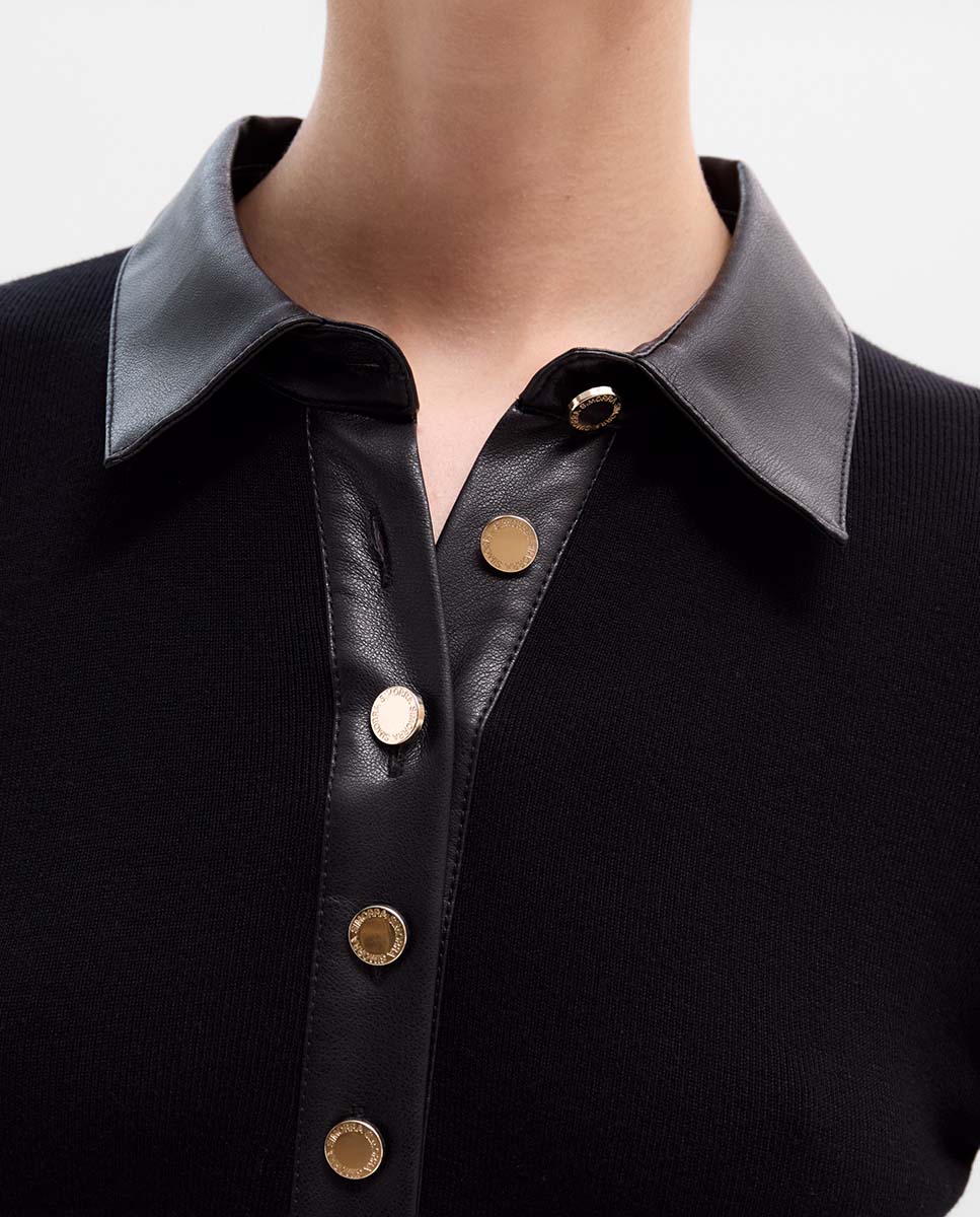 Vestido punto combinado