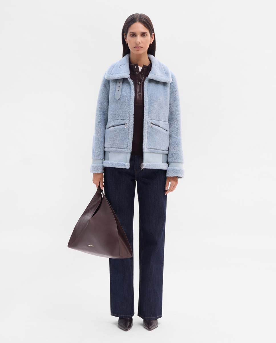 Sheepskin-effect coat
