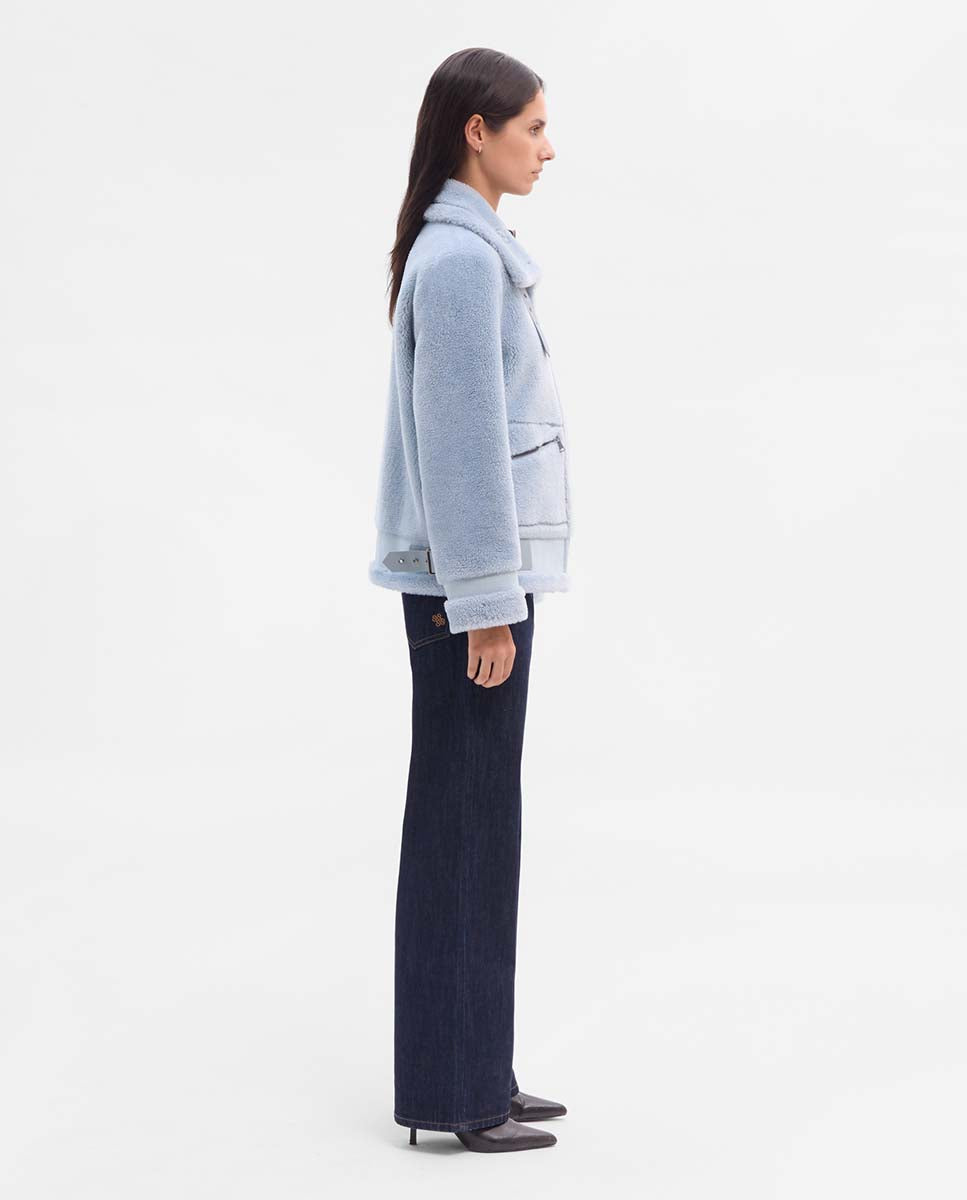 Sheepskin-effect coat