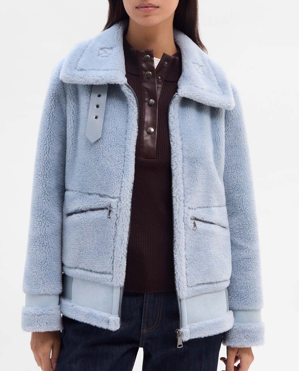 Sheepskin-effect coat