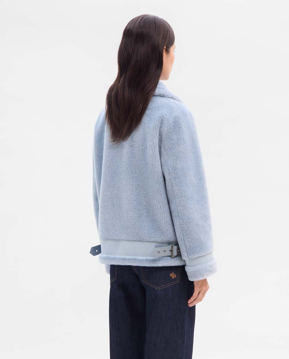 Sheepskin-effect coat