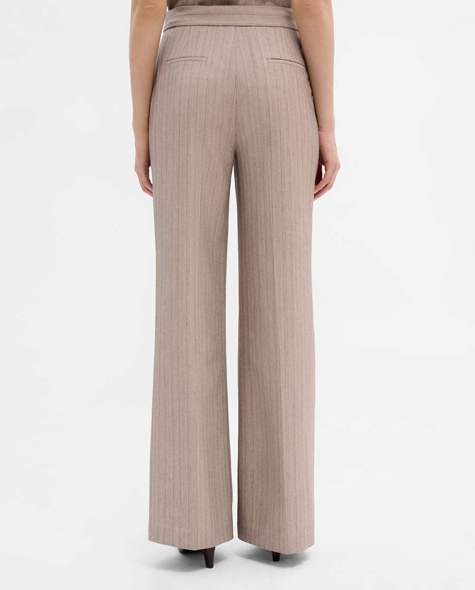 Wide-leg striped pants