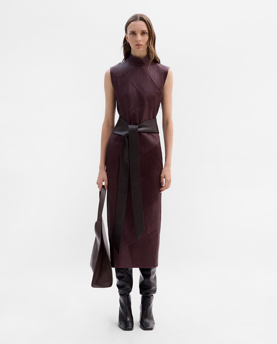 Vestido largo textura