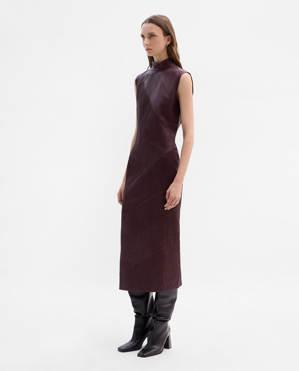 Vestido largo textura