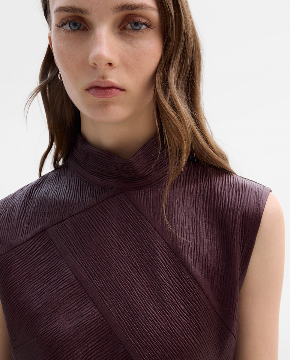 Vestido largo textura