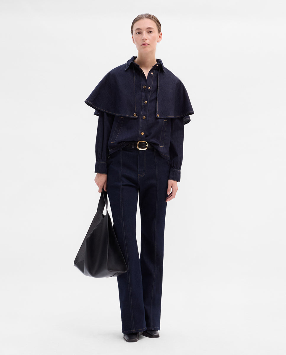 Blusa capa denim