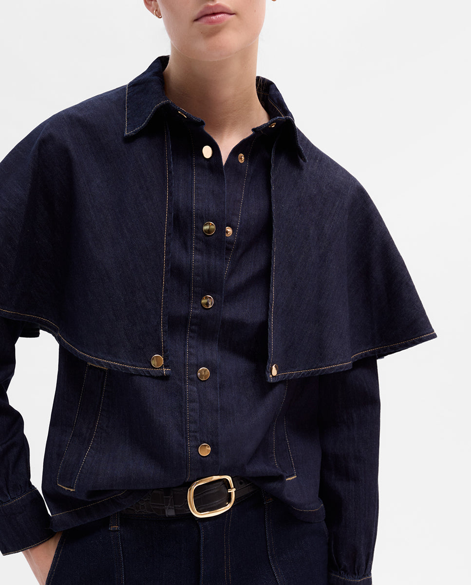 Blusa capa denim