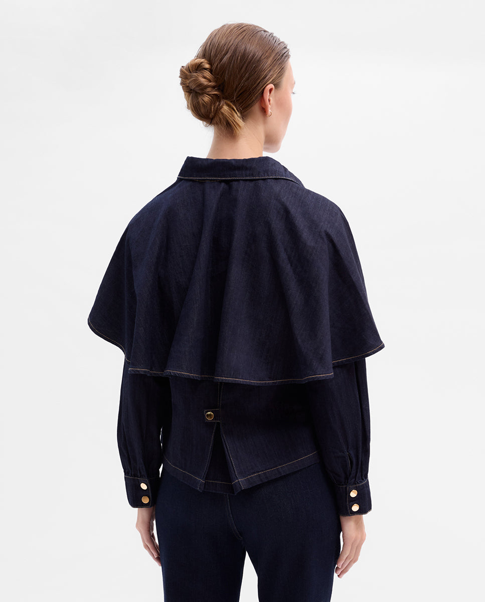 Blusa capa denim